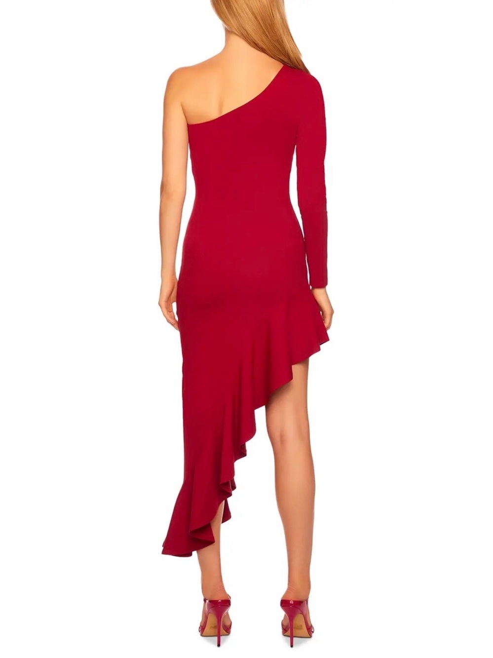 Susana Monaco One-Shoulder Asymmetrical Dress in Berries Size M NWT - Picture 5 of 9